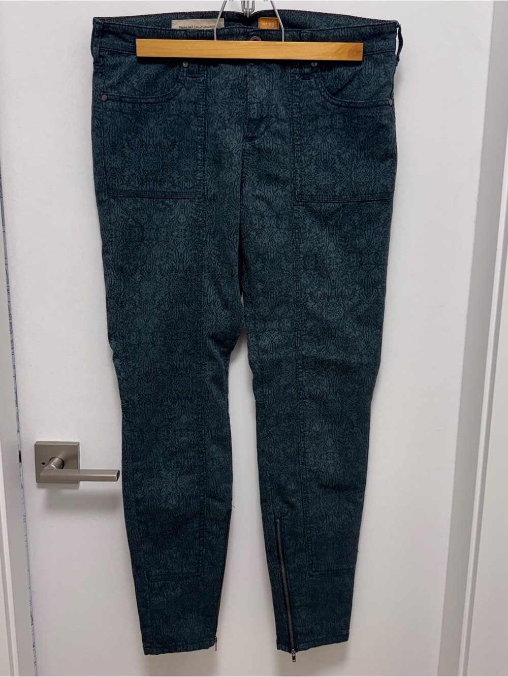 Anthropology Pilcro and the Letterpress Dark Teal Skinny Pants size 29